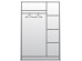 Τρίφυλλη ντουλάπα με καθρέφτη Apolo3 120x52x181 DIOMMI 33-133